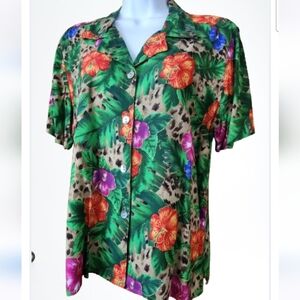 Erema Vintage Blouse Short Sleeve Shirt